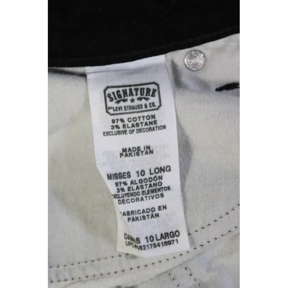 Levi Strauss & Co Girls Cotton Zippered Bootcut Denim Jeans Black Size 10